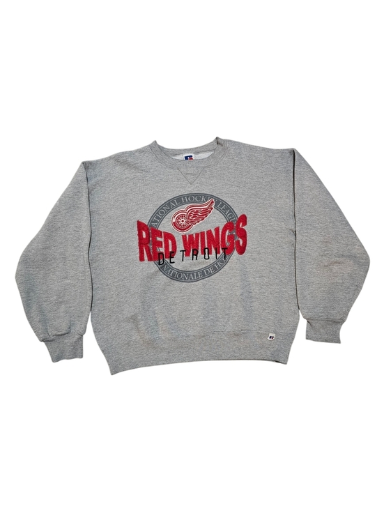 Russell Athletic Sweaters - Vintage Russell Athletic Detroit Red Wings Gray Graphic Crewneck Sweatshirt